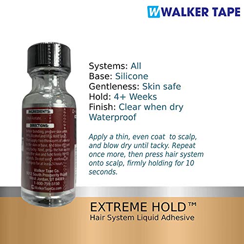 Extreme Hold Wig Glue 0.5oz w/Wig Glue Brush Bundle Saver Pack | Waterproof I...