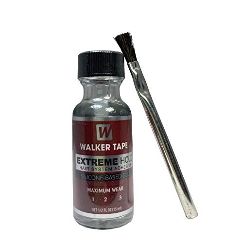 Extreme Hold Wig Glue 0.5oz w/Wig Glue Brush Bundle Saver Pack | Waterproof I...