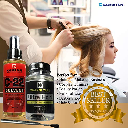 Ultra Hold Hair System Adhesive 3.4oz & 4oz C22 Citrus Solvent Wig Glue Remov...