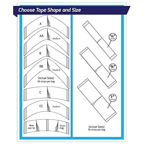 Walker Tape Hold Tape Adhesive 1" x 3" Straight for Lace Wig Hairpiece Toupee...