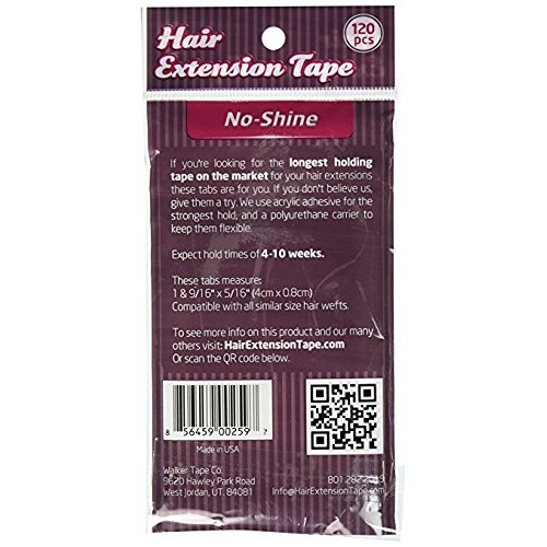 Walker Tape No Shine Bonding Double Sided, 4 cm x 0.8 cm, 120 Piece (2 Pack),...