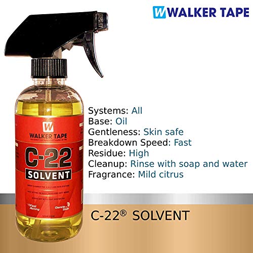 Walker Tape Ounce (355 mL) C22 Citrus Solvent Wig Glue Remover with 3.4 Ounce...