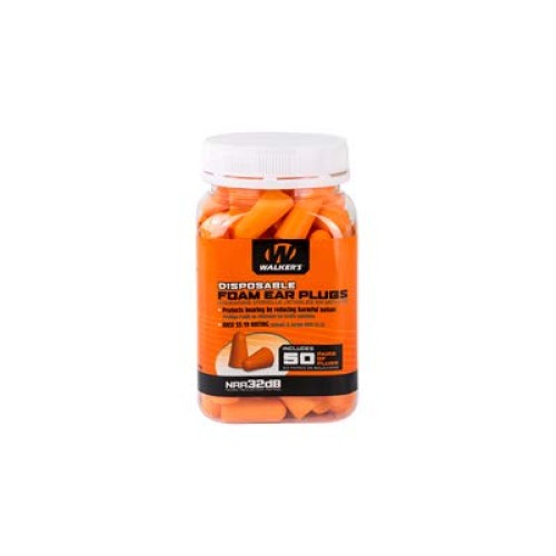 Walker's Foam Ear Plug Jar (100 Count), Orange