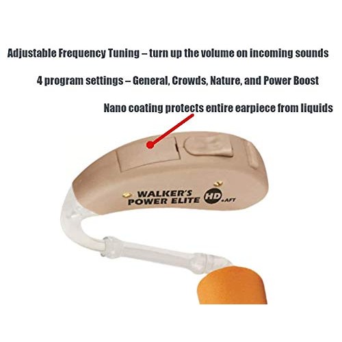 Walkers Game Ear Elite Digital HD Power 4 Beige Assisted Listening Device