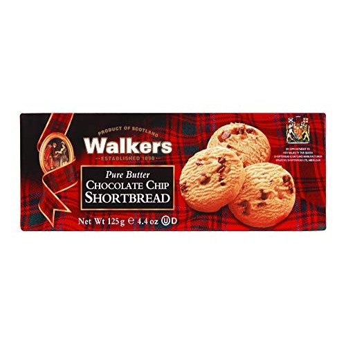 Walkers Shortbread Chocolate Chip Shortbread Cookies, 4.4 Ounce Box (Pack of 4)