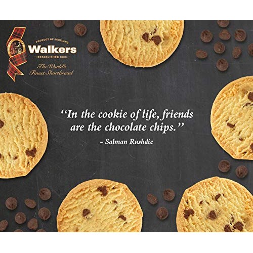 Walkers Shortbread Chocolate Chip Shortbread Cookies, 4.4 Ounce Box (Pack of 4)