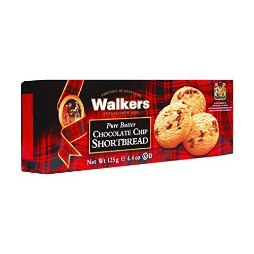 Walkers Shortbread Chocolate Chip Shortbread Cookies, 4.4 Ounce Box (Pack of 4)