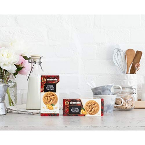 Walkers Shortbread Stem Ginger Scottish Cookies, 5.3 Ounce Box (Pack of 6)