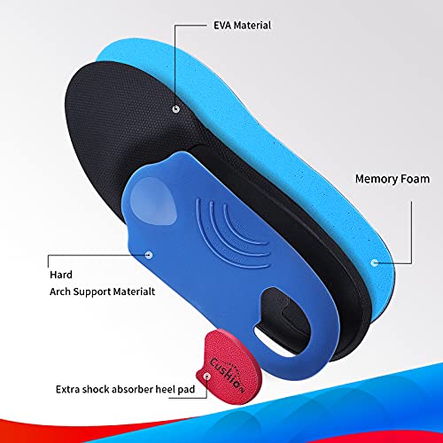 Walkomfy Heavy Duty Support Pain Relief Orthotics - 210+ lbs Plantar Fasciiti...