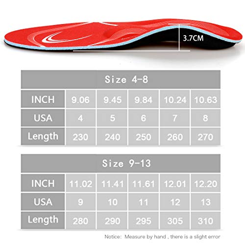 Walkomfy Pain Relief Orthotics, Plantar Fasciitis Arch Support Insoles Shoe I...