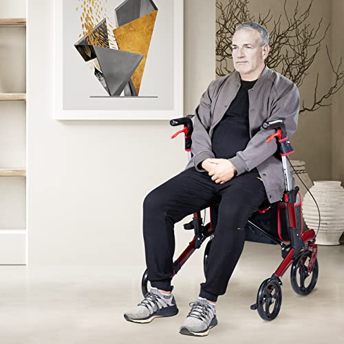 Walroll Heavy Duty Walkers for Seniors, Bariatric Walker Support Up 400lbs wi...