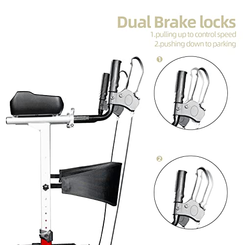 Walroll Walkers for Seniors, Upright Rollator Walker with Seat, Lightweight S...