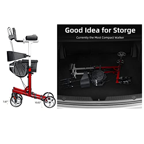 Walroll Walkers for Seniors, Upright Rollator Walker with Seat, Lightweight S...