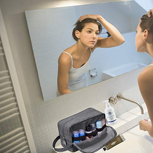 Toiletry Bag Small Nylon Dopp Kit Lightweight Shaving Bag for Men and Women (...