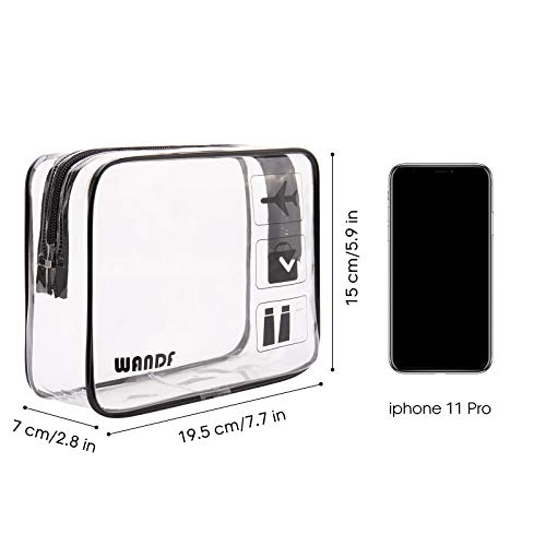 TSA Approved Clear Travel Toiletry Bag wih Zippers Carry-on Travel Accessorie...