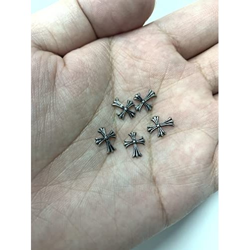 20pcs/set 3D Silver Metal Cross Nail Ornaments for DIY Acrylic Nail Decoratio...