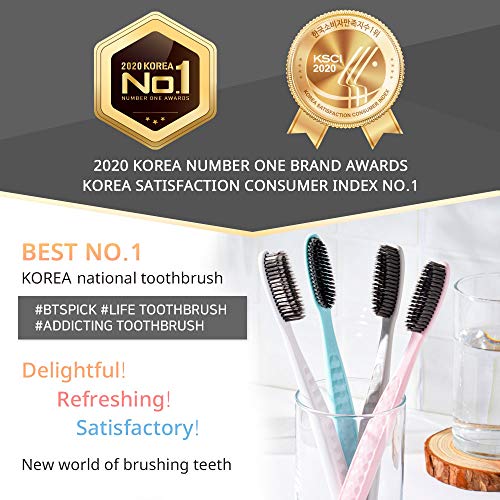 WANGTA Toothbrush 4pcs, Twice as Wide as Regular Brush Head, Wide Toothbrush,...