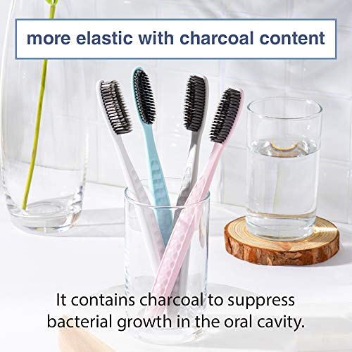 WANGTA Toothbrush 4pcs, Twice as Wide as Regular Brush Head, Wide Toothbrush,...