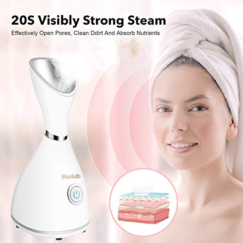 Portable Nano Ionic Facial Steamer Warm Mist Face Cleaner Home Skin Spa Steam...