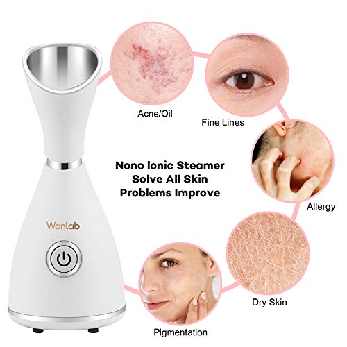 Portable Nano Ionic Facial Steamer Warm Mist Face Cleaner Home Skin Spa Steam...