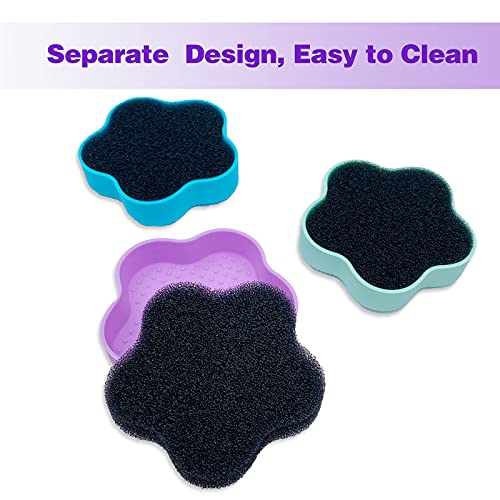 WantGor Silicone Makeup Brush Cleaning Mat, With Color Removal Sponge, Portab...