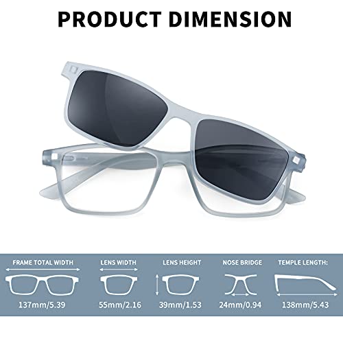 WANWAN Reading Glasses with Spring Hinges Men Women Reader Magnet Polarized S...