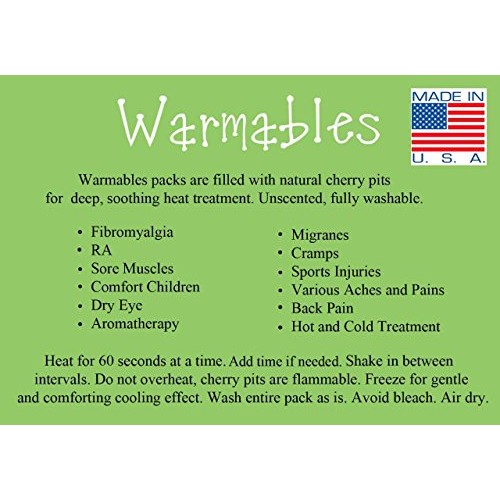 Warmables Eye Pillow Heat Pack soothes headaches, migraines, dry eye, stress ...