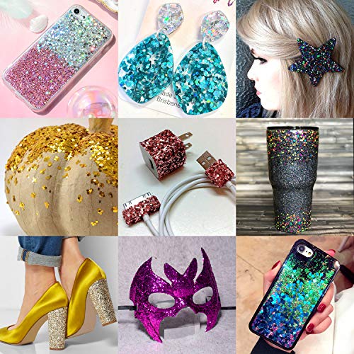 Warmfits Holographic Chunky Glitter 12 Colors Total 120g Face Body Eye Hair N...