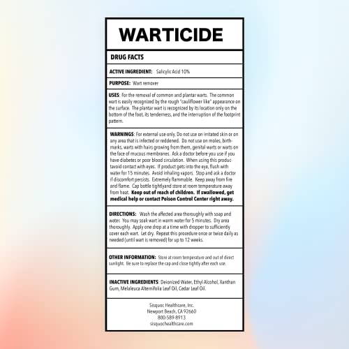 WARTICIDE Fast-Acting Wart Remover - Plantar and Genital Wart Treatment, Atta...
