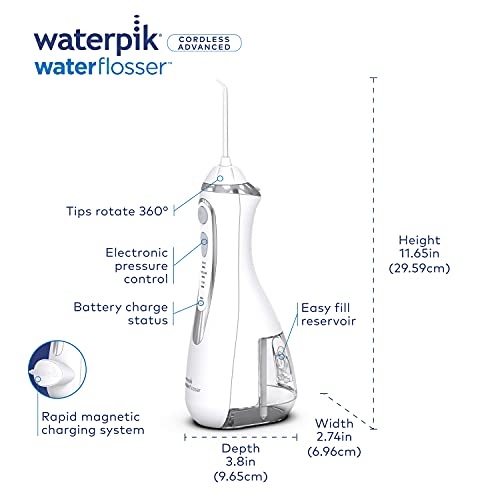 Waterpik Cordless Advanced Water Flosser For Teeth, Gums, Braces, Dental Care...