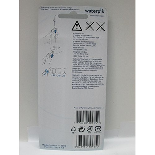 Waterpik Jt 360 E Dental Water Jet Replacement Jet Tips (2 Tips)