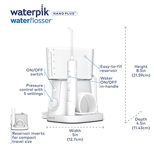 Waterpik Water Flosser For Teeth, Portable Electric Compact For Travel and Ho...