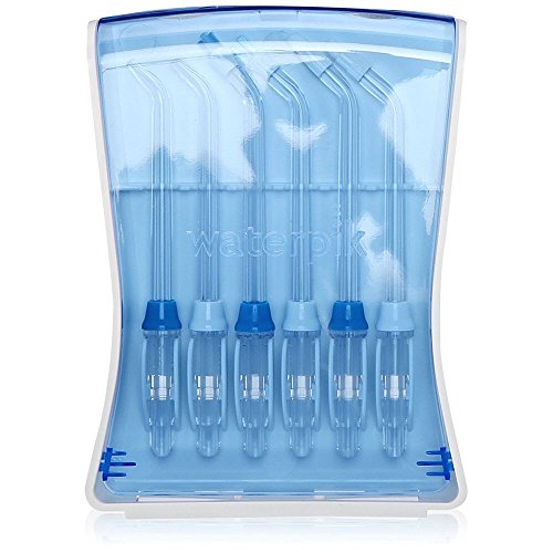 Waterpik Water Flosser Tips Storage Case and 6 Count Replacement Tips, Conven...
