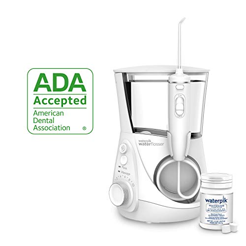 Waterpik Whitening Water Flosser, White (WF 05) Electric Oral Irrigator Floss...