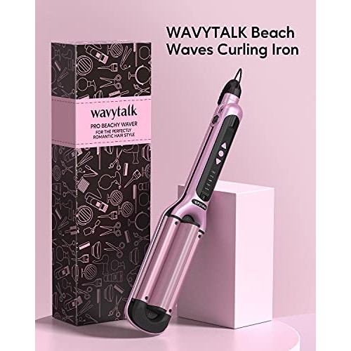 Wavytalk Beach Waves Curling Iron 3 Barrel Deep Hair Waver Hair Crimper Ceram...