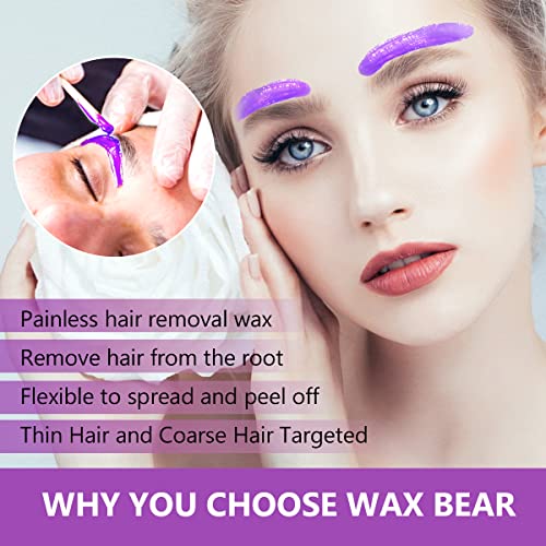 Hard Wax Beads for Hair Removal - Depilatory Wax Bear Strip Free Glitter Waxi...