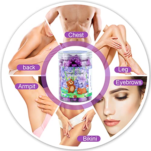 Hard Wax Beads for Hair Removal - Depilatory Wax Bear Strip Free Glitter Waxi...