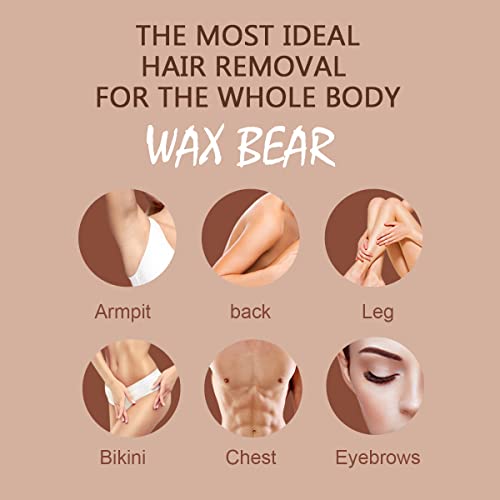 Waxing Kit Wax Warmer for Hair Removal,WAX BEAR Touch Screen Display Wax Mach...