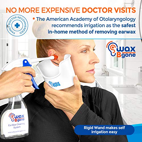 WaxBgone Ear Wax Removal Kit with SoftSpray Ear Irrigation Tips for Safe and ...