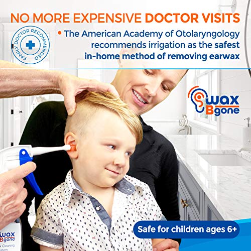WaxBgone Ear Wax Removal Kit with SoftSpray Ear Irrigation Tips for Safe and ...