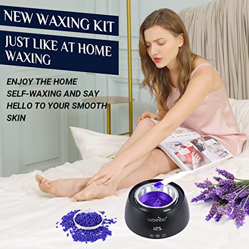 Wax Warmer Kit, waxkiss Hair Removal Waxing Kit with 4 Packs Hard Wax Beans(1...