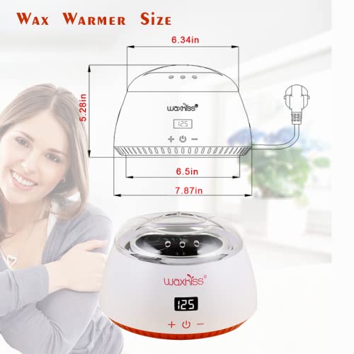 Wax Warmer, Portable Electric Hot Wax Warmer for Hair Removal with See-Throug...