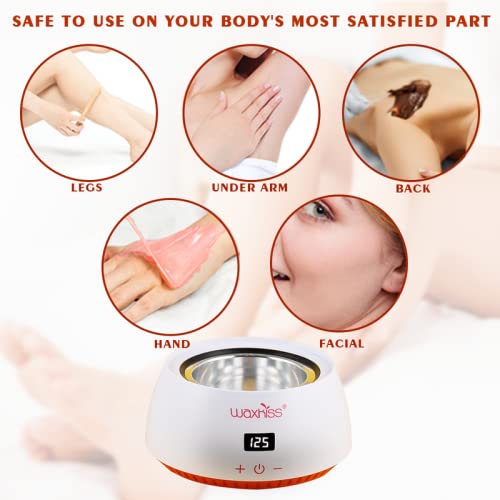 Wax Warmer, Portable Electric Hot Wax Warmer for Hair Removal with See-Throug...