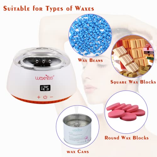 Wax Warmer, Portable Electric Hot Wax Warmer for Hair Removal with See-Throug...