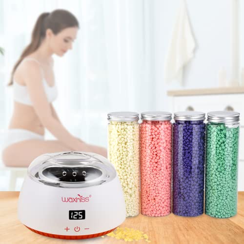 Wax Warmer, Portable Electric Hot Wax Warmer for Hair Removal with See-Throug...