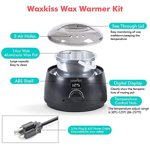 waxkiss Wax Warmer, Digital Wax Warmer for Professional Hair Removal with See...