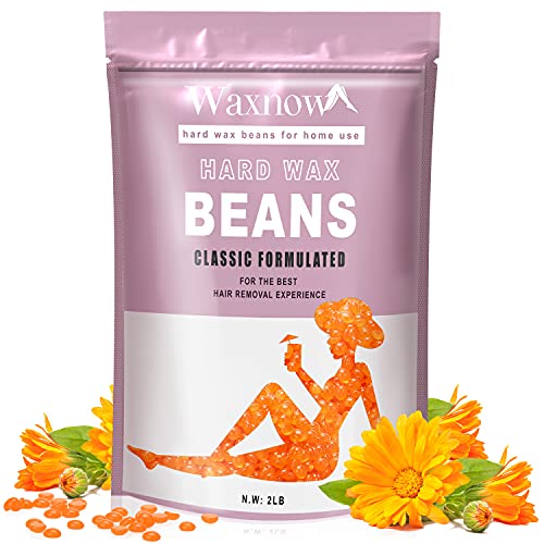 2LB Hard Wax Beads for Hair Removal, Wax beans with Calendula Formula for Sen...