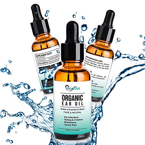 Natural Mullein Ear Wax Removal Oil & Cleaner with Garlic | Pain & Earache Dr...