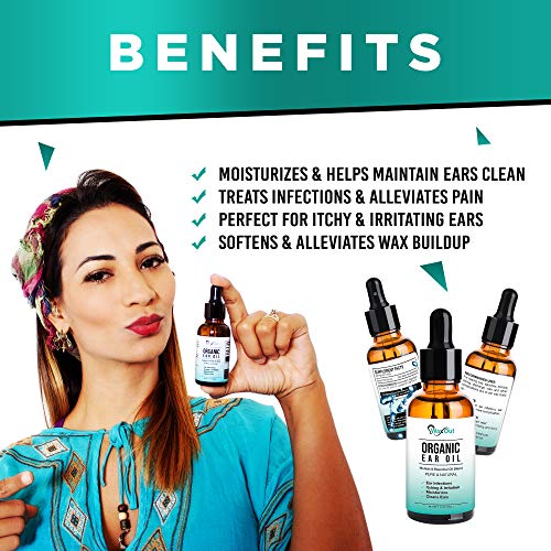 Natural Mullein Ear Wax Removal Oil & Cleaner with Garlic | Pain & Earache Dr...