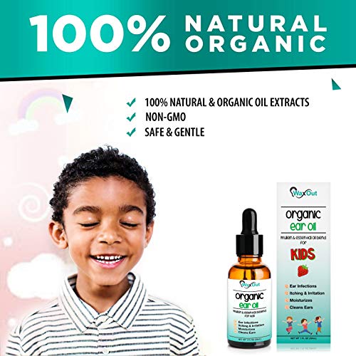 Natural Mullein Ear Wax Removal Oil & Cleaner with Strawberry for Kids | Pain...